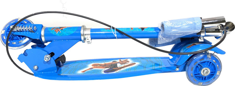 stylo Kids Ride On Spider-Man 3 Wheel Scooter (Leg Push) (Blue)(Blue)