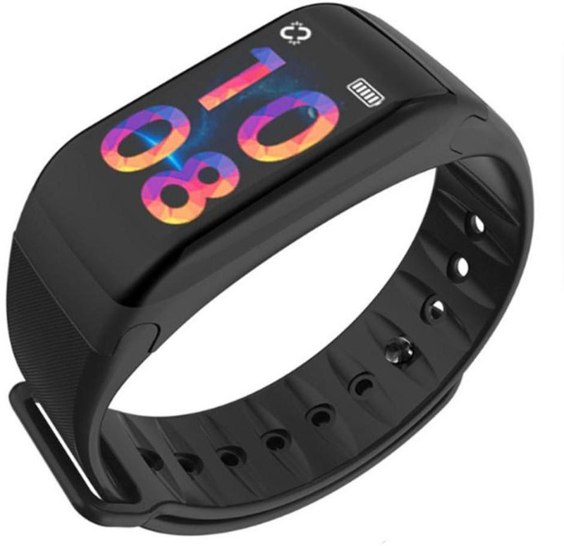 drums F1 + color latest health smart band(Black Strap, Size : free size)