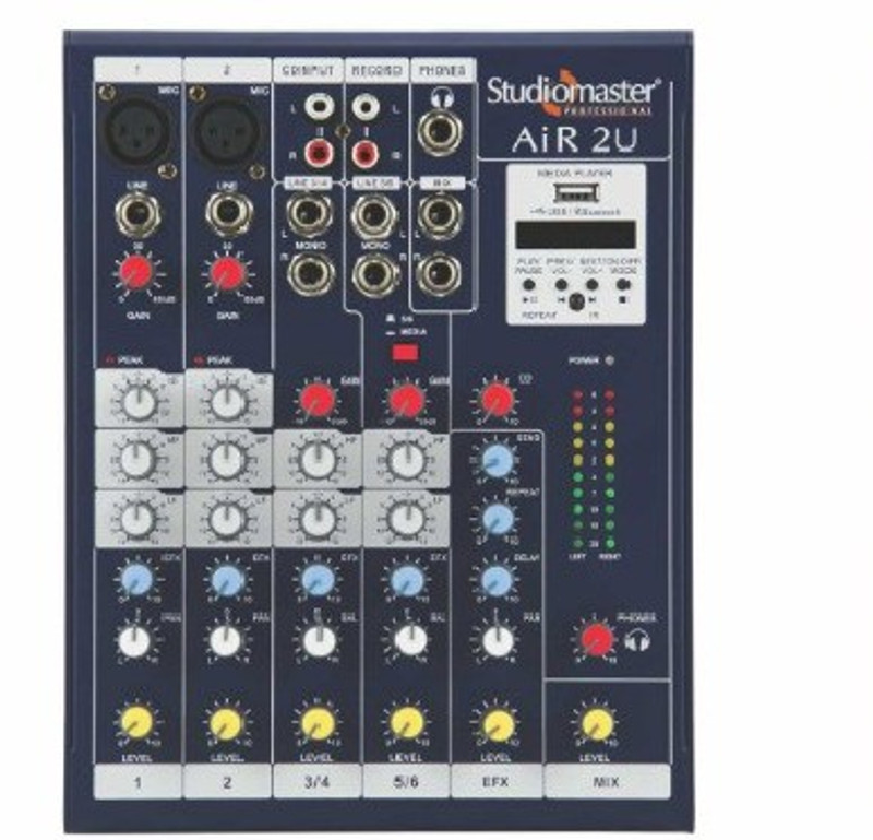 Studiomaster AIR 2U (2 channel) with Bluetooth & Echo Digital Sound Mixer
