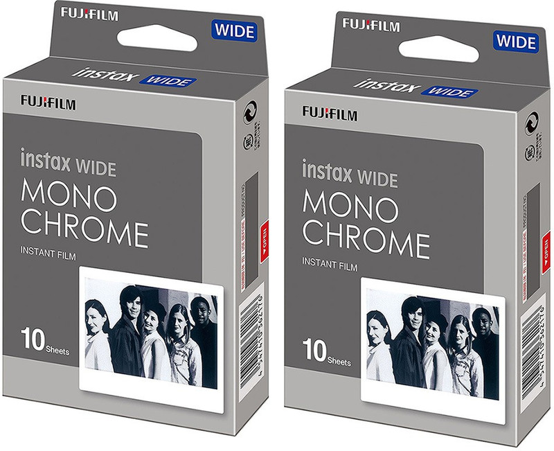 Fujifilm Instax Wide Monochorome (10x2) 20 Shots Instant Film Roll(Yes 800 ISO Pack of 2)