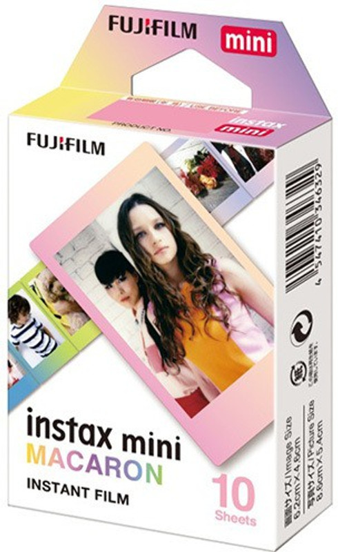 Fujifilm Instax Mini Macaron (10X1) 10 Shots Instant Film Roll(Yes 800 ISO Pack of 1)