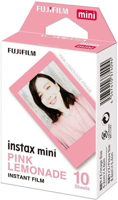 Fujifilm Instax Mini Pink Lemonade 10 shots Instant Film Roll(Yes 800 ISO Pack of 1)