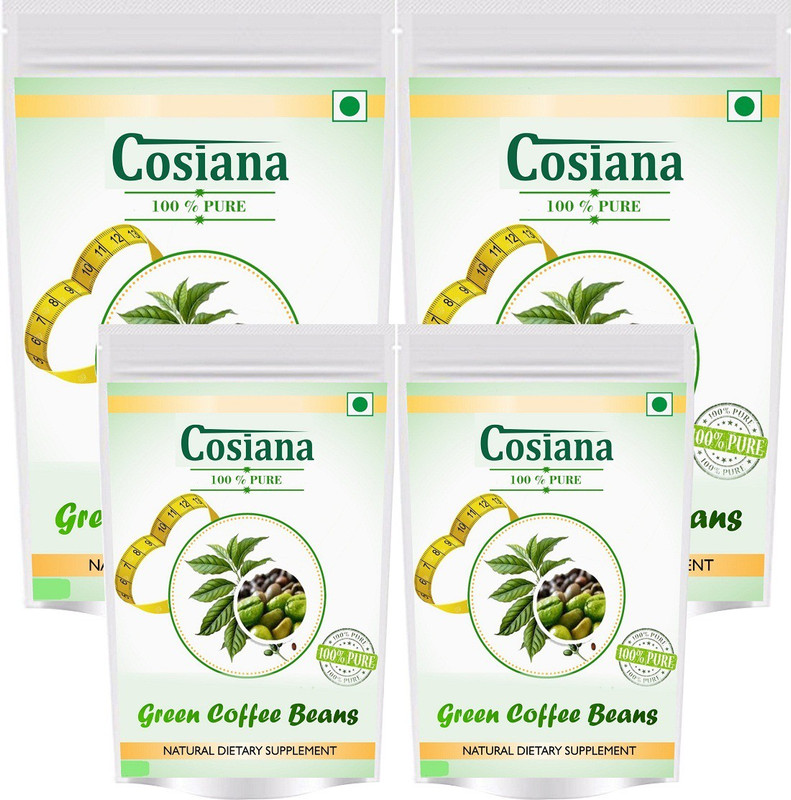 cosiana 100% Natural Unroasted Green Coffee Beans Filter Coffee 200 GM Pack of 4 (800 GM) Instant Coffee(4 x 200 g)