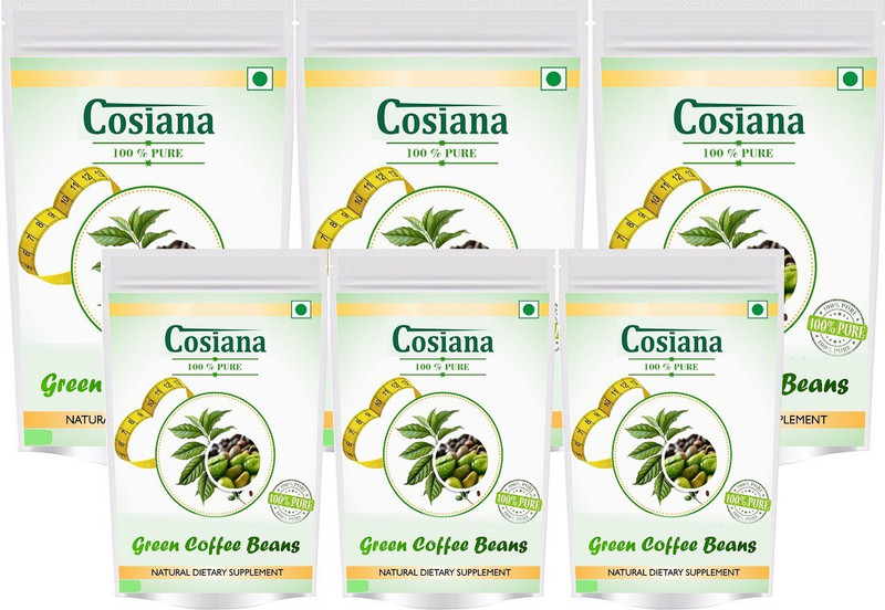 cosiana 100% Veg. & Strong Organic Best Quality Green Coffee Beans for Weight Management 800gm ( Pack of 6) Instant Coffee(6 x 0.8 kg)