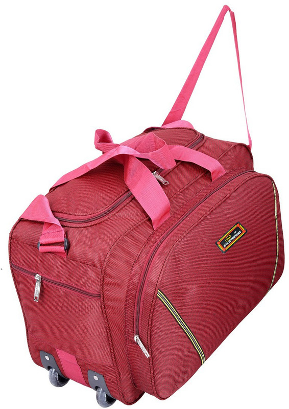 Inte Enterprises (Expandable) (Expandable) Waterproof Polyester Lightweight Luggage Travel 40 L Duffel Bag with 2 Wheels Travel Duffel Bag(Red) Inte Enterprises (Expandable) (Expandable) Waterproof Polyester Lightweight Luggage Travel 40 L Duffel Bag with 2 Wheels Travel Duffel Bag(Red)