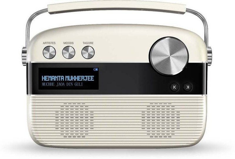SAREGAMA CARVAAN Carvaan Bengali Bluetooth Laptop/Desktop Speaker/FM Radio (Prorcelain White, Stereo Channel) FM Radio(Multicolor)
