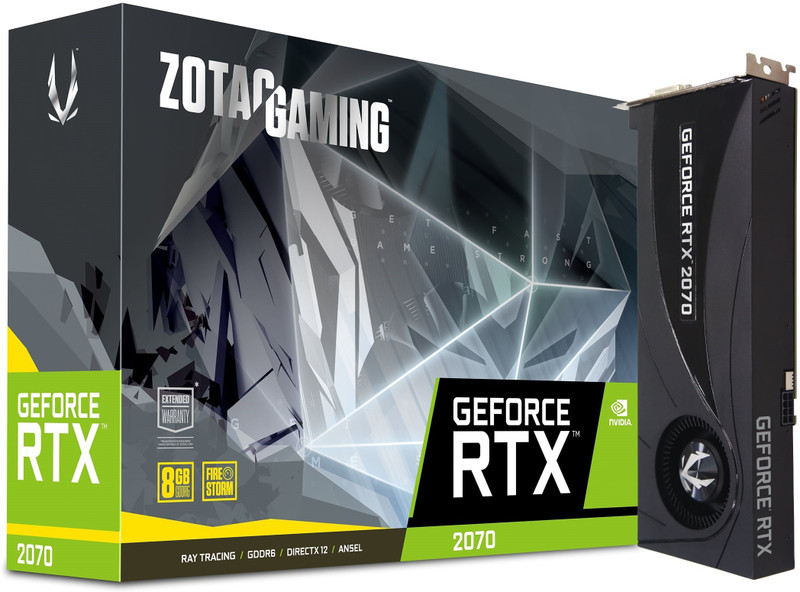 ZOTAC NVIDIA Gaming GeForce RTX 2070 Mini Blower 8 GB GDDR6 Graphics Card(Black)