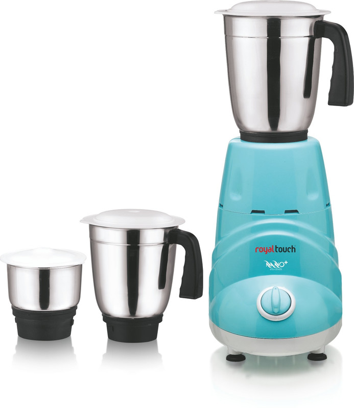 ROYAL TOUCH NANO PLUS 600 Mixer Grinder(Blue, 3 Jars)