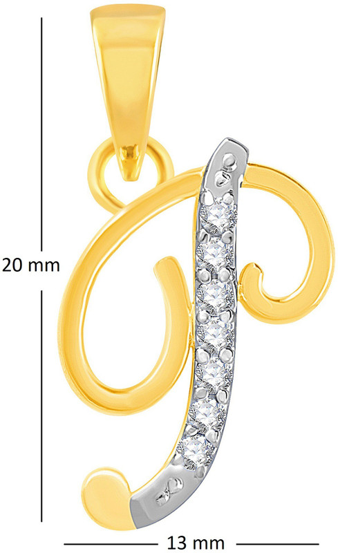 VK Jewels Gold-plated Cubic Zirconia Alloy Pendant