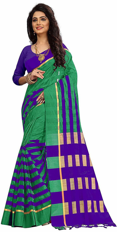 vadli fashion Solid Fashion Art Silk Saree(Purple)