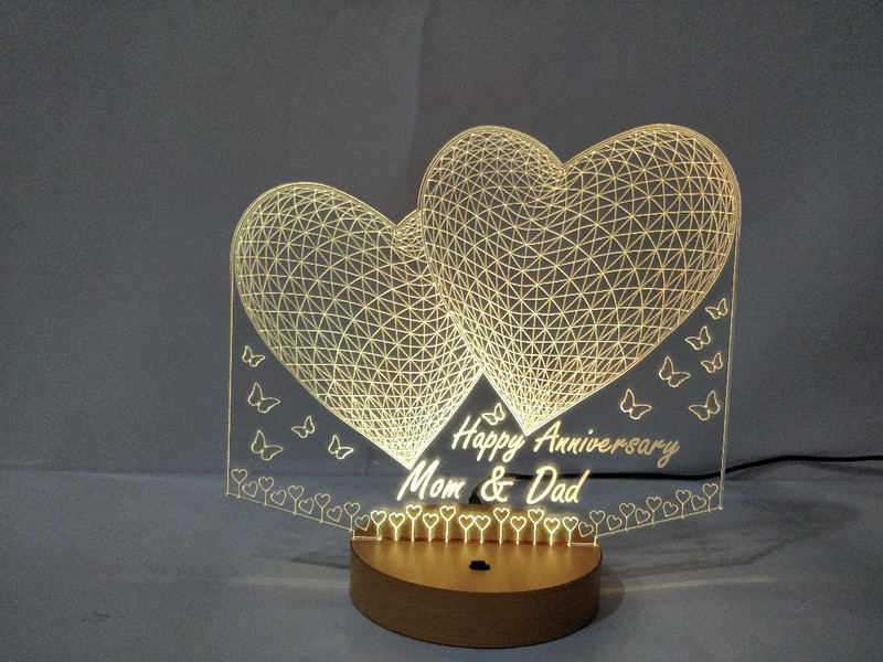 designelle DE101 Night Lamp(22 cm, White, Blue, Green)