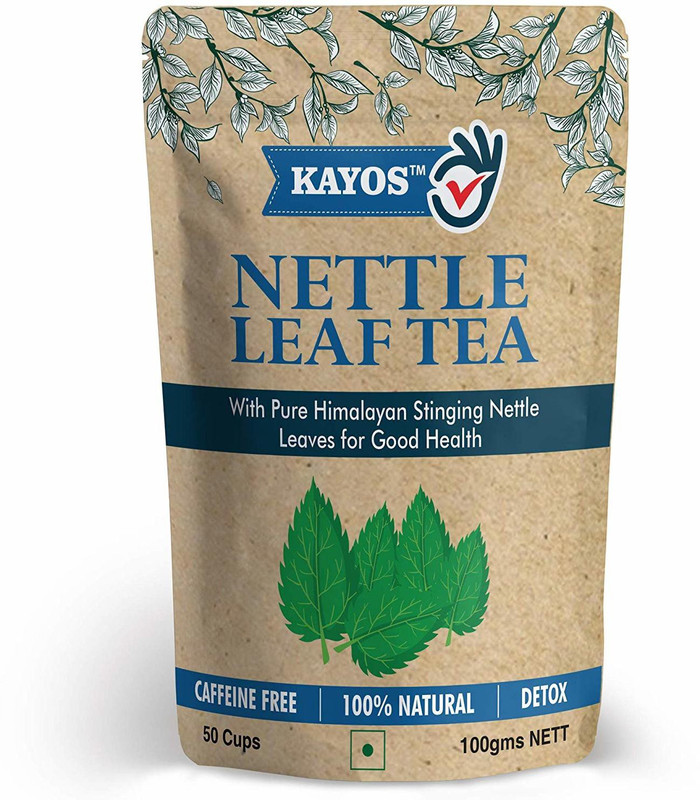 kayos Nettle Leaf Tea (Urtica Dioica) Natural Himalayan Stinging Nettle Caffeine Free Tea - 100g Herbs Herbal Tea Pouch(100 g)