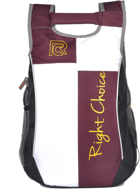rightchoice (2232) BLACK PURPLE WHITE stylish tuff quality college school casual bag boy & girl 20 L Backpack(Black, Maroon, White)