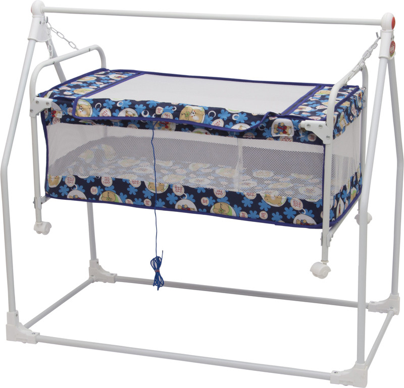 sndp Comfort Nest Foldable Detachable Hanging Cradle with Mosquito Protection(Blue)