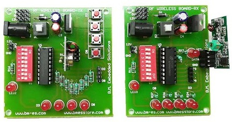 Buy BMES Electronics 433 Mhz RF Module Wireless Encoder Decoder Boards ...