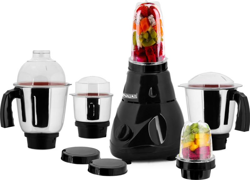 Anjalimix Avion Smoothie Maker cum Mixer Grinder with 5 Jars 1000 Juicer Mixer Grinder(Black, 5 Jars)