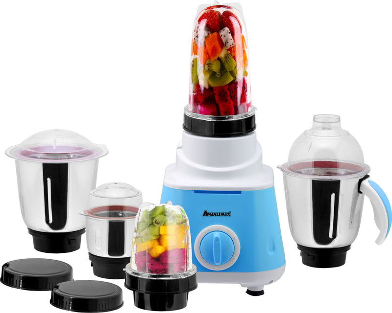 Anjalimix OMG Smoothie Maker cum Mixer Grinder with 5 Jars 600 Juicer Mixer Grinder(Blue, 5 Jars)