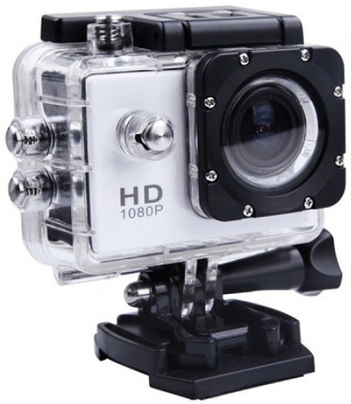 Richuzers 1080P Sports Cam Waterproof Full HD Camera Sports and Action Camera(Silver, 12 MP)