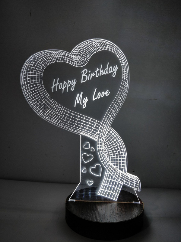 designelle Birthday Gift for loved one Night Lamp(22 cm, Blue, Green)