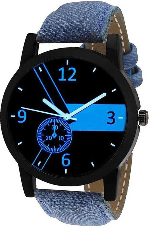 watch city New Look Fashionable Stylish Blue Chronograph Leather Men Watch Watch - For Men Analog Watch  - For Boys