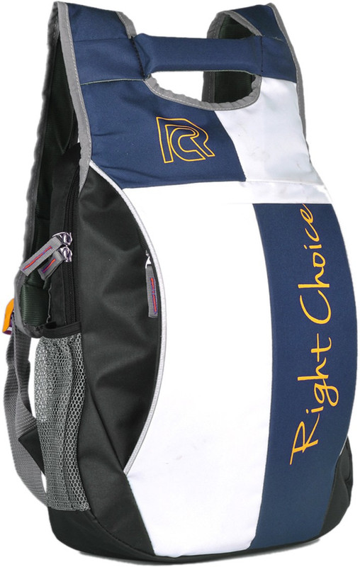 rightchoice (2233) BLACK NAVY BLUE WHITE stylish tuff quality college school casual bag boy & girl 20 L Backpack(White, Blue)