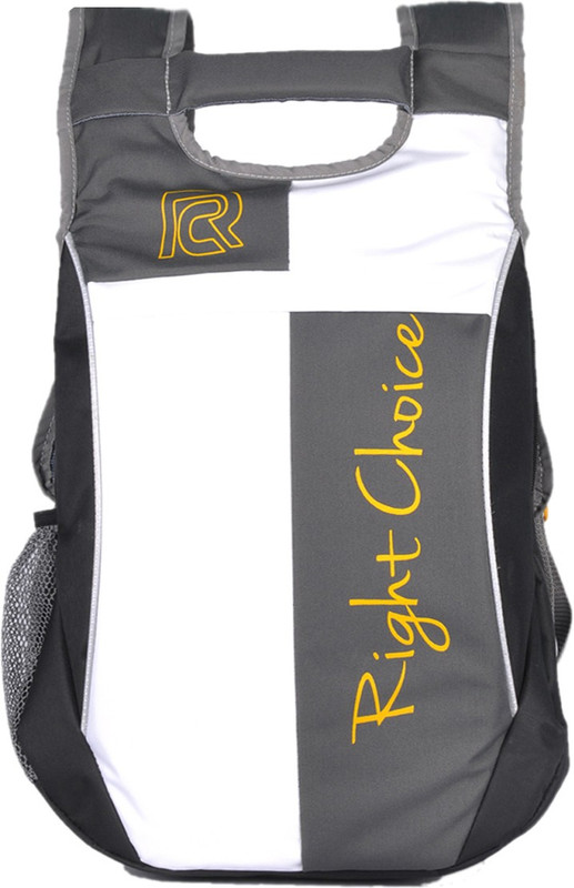 rightchoice (2234) BLACK GREY WHITE stylish tuff quality college school casual bag boy & girl 20 L Backpack(White, Black, Grey)