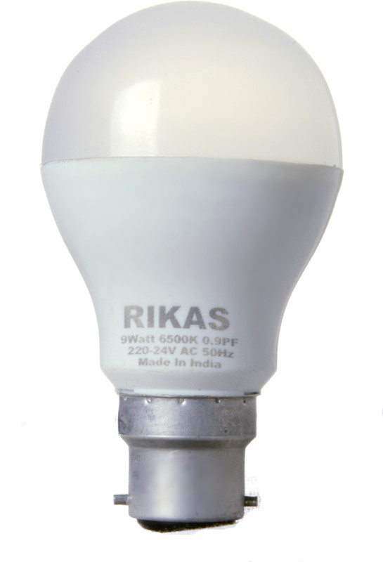 rikas 9 W Standard B22 LED Bulb(White)