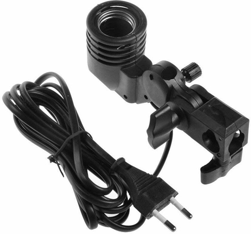 BOOSTY Imported Photography Photo Light Lamp Bulb Single Holder E27 Socket Bracket Studio Eu Plug,Black Camera Rig