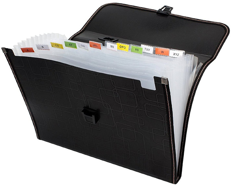 prisma collections plastic file folder(Set Of 1, Black)