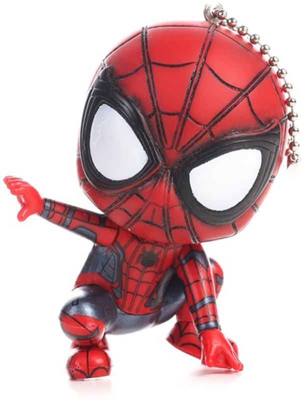 imodish Marvel Avengers Infinity War Spiderman Action Figure With Bell Keyring Key Chain