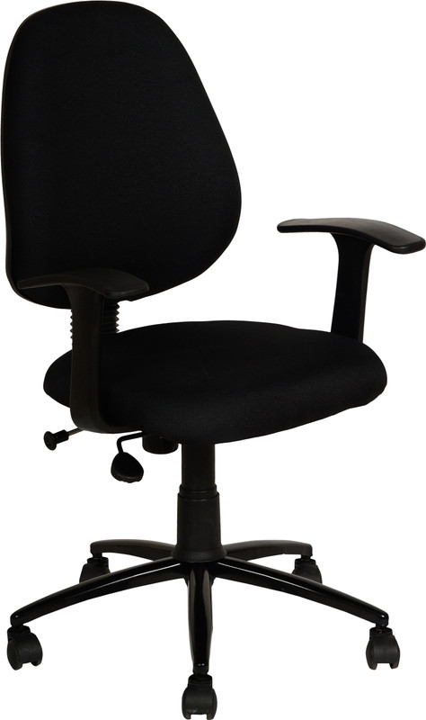 kozy corner Polyester Office Arm Chair(Black)