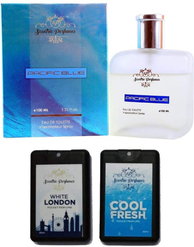 scentric pacific blue with pocket perfume Eau de Toilette  -  140 ml(For Men)