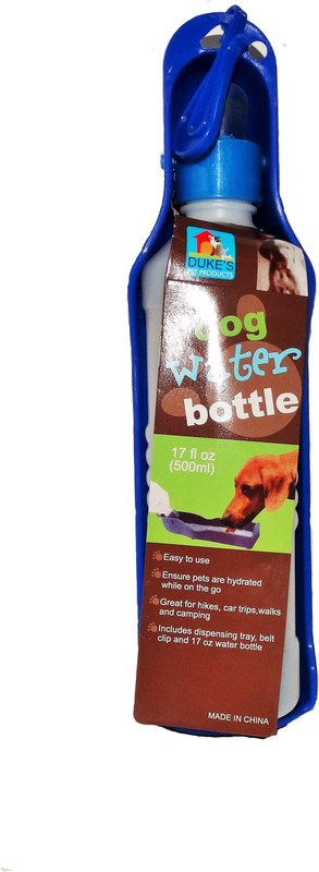 scoobee pet products dog water bottle ROUND & RECTANGLE Plastic Pet Bowl & Bottle(500 ml Multicolor)