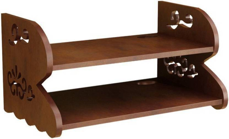 vilton Bright and beautiful Wooden set top box stand Wooden Wall Shelf(Number of Shelves - 2, Brown)