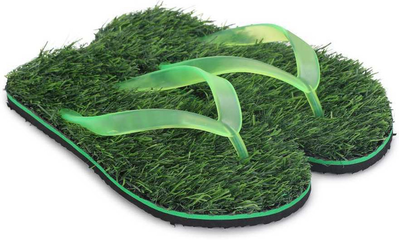 qooqle Shiny Green Grass Slipper 06 Slippers