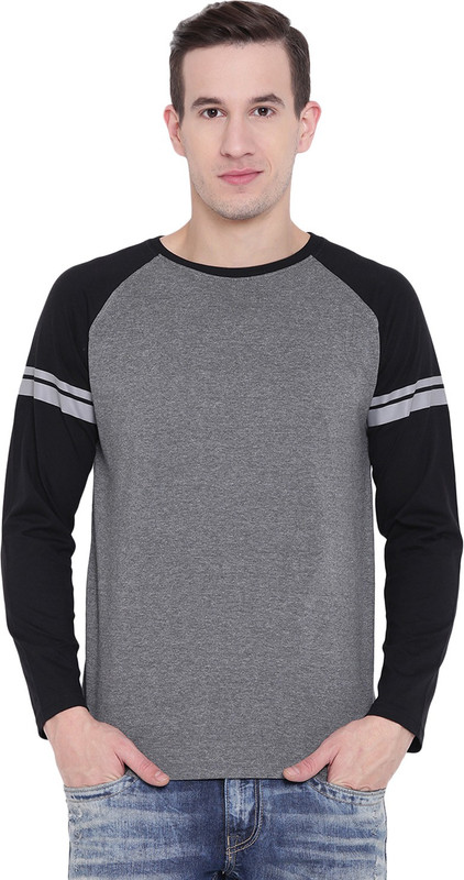 van dominic Color Block, Striped Men Round Neck Black, Grey T-Shirt