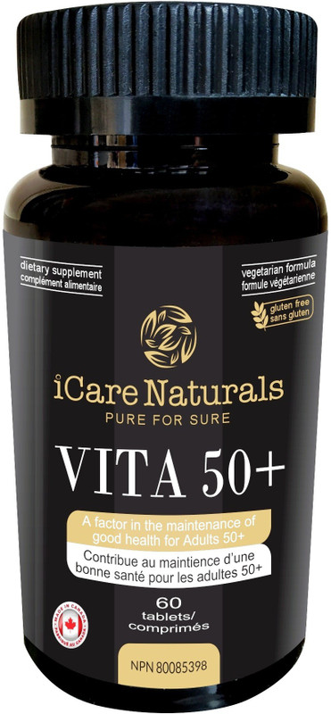 icare naturals Vita 50+ Multivitamin and Minerals for Men/Women Seniors 50+-IMPORTED FROM CANADA(60 No)