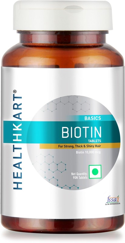 Buy Healthkart Biotin Maximum Strength for Hair Skin & Nails-10000 mcg(90  No) Online at desertcartINDIA