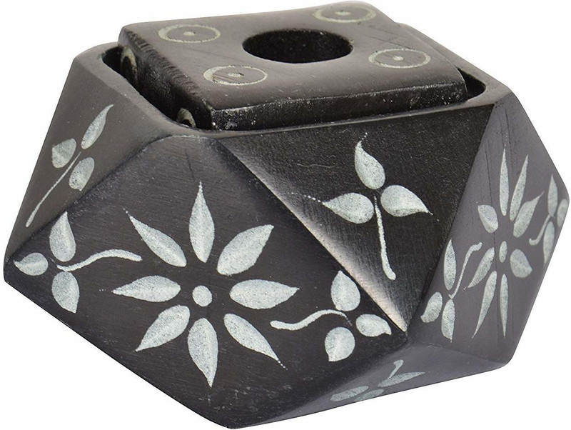 sameestidecor sam_89 Marble 1 - Cup Tealight Holder Set(Black, Pack of 1)