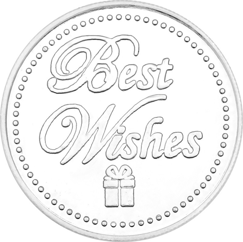 ijuels 999 Purity BIS Hallmarked and Certified Best Wishes Inscribed Round Pure Silver Coin (10 g) Temper Proof Pack of 1 10 grams silver coin S 999 10 g Silver Coin