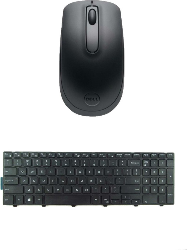 Dell Multimedia Keyboard - 3541 -Wireless Mouse-WM118 _ Black Combo Set