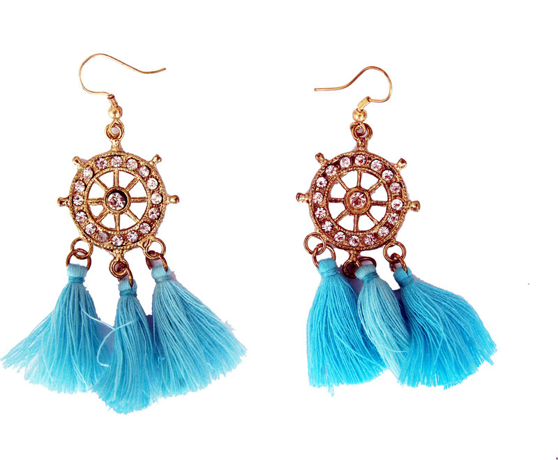 fashionista kreations Oxidised Metal Tassel Earring