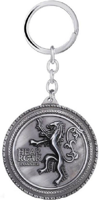 macro Game of thrones Hear Roar Lannister keychain - silver Key Chain