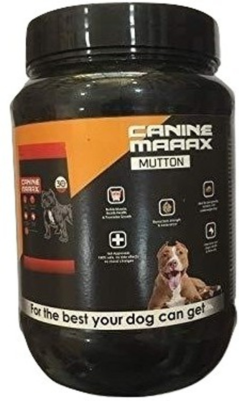 pawsitively CANINE MAAAX With Chicken Flavor 350 gm . for Builds Muscle Boosts Health and promotes Growth , Skyrockets Strength and endurance, , deal for slow growing scrawny and underweight dogs , Vet approved 100 % safe , no side effects no mood changes , Improves your dog ' health and immunity fo