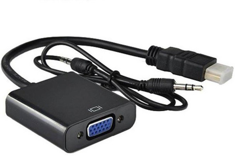 fangtooth  TV-out Cable HDMI To VGA With Audio Converter Cable(Black, For TV, 0.15 m)