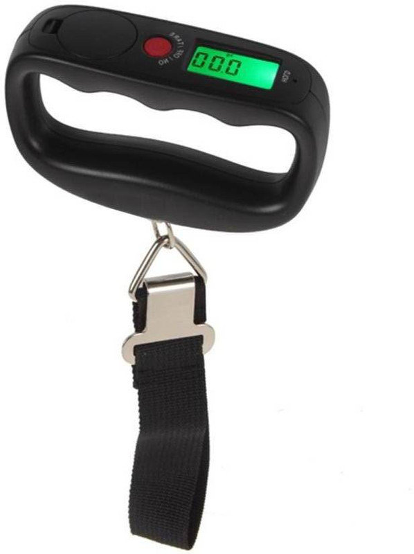 Rorian Portable Digital LCD Electronic Luggage Weighing Scale Hanging 50kg/10g Pocket Backlight Belt Weighing Scale(Black)