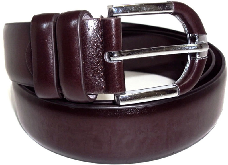 hydee Men Casual Maroon Artificial Leather Belt