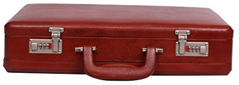 C Comfort Genuine Leather Expandable Office Bag Small Briefcase - For Men(Tan)