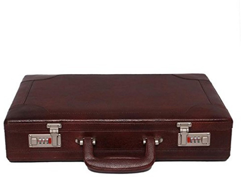C Comfort Genuine Leather Expandable Office Bag Small Briefcase - For Men(Brown)