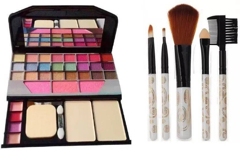 aerwin Make Up Kit Mini Laptop + 5 Piece Make Up Brush(6 Items in the set)